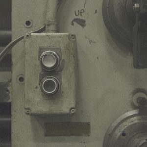 Detail of drill machine controls