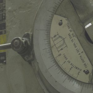 Detail of drill machine controls